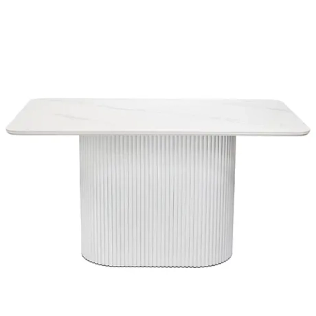 Стол Bradex Home Festa 140x85x77см, керамогранит белый мрамор