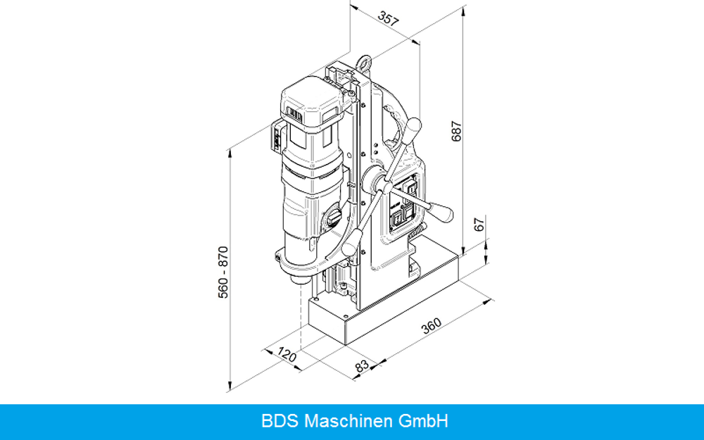 Магнитный сверлильный станок BDS MAB-1300V