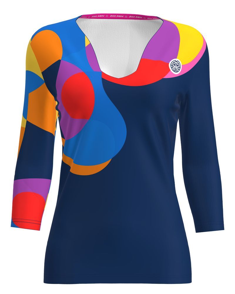 Футболка женская Twiggy с V-образным вырезом и рукавом 3/4