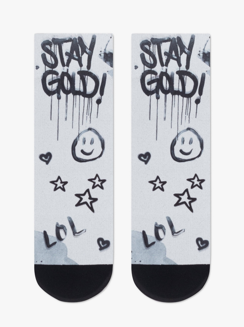 CONTE FANTASY Плотные носки с черным мыском и рисунком «Stay»