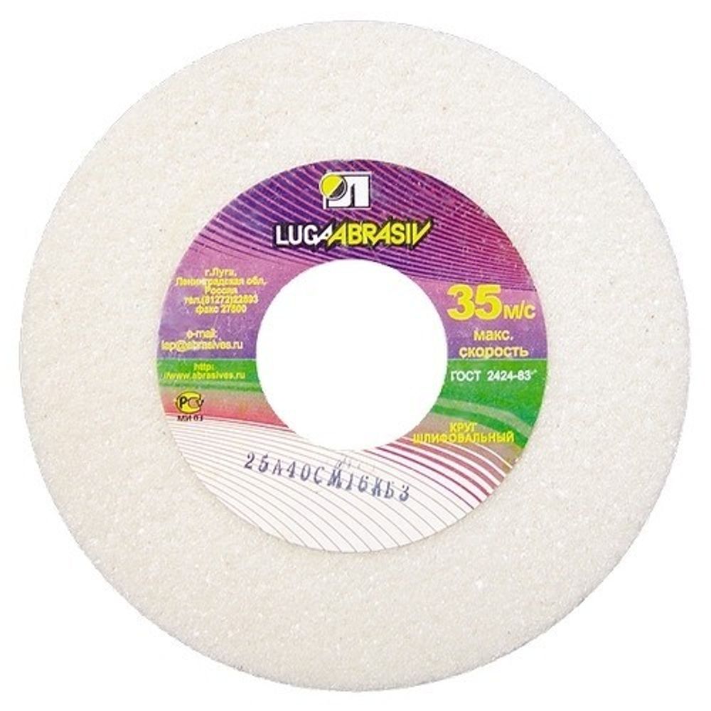 Круг шлифовальный, 200 х 20 х 32 мм, 25А, F60, (М, N) &quot;Луга&quot; Россия