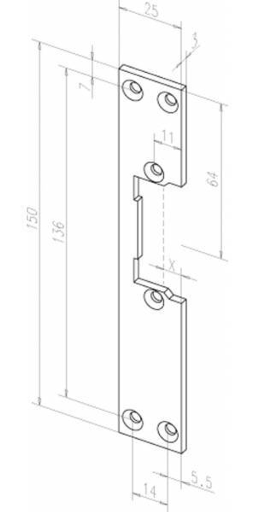Плоская запорная планка 436