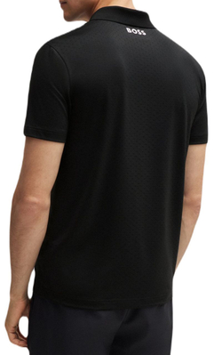 Теннисное поло BOSS Paddytech Degrad_-Jacquard Polo Shirt - Black