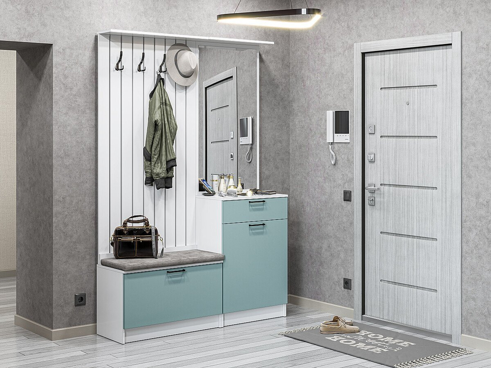 Прихожая Стиль-02 Grey-green In 2S Белый