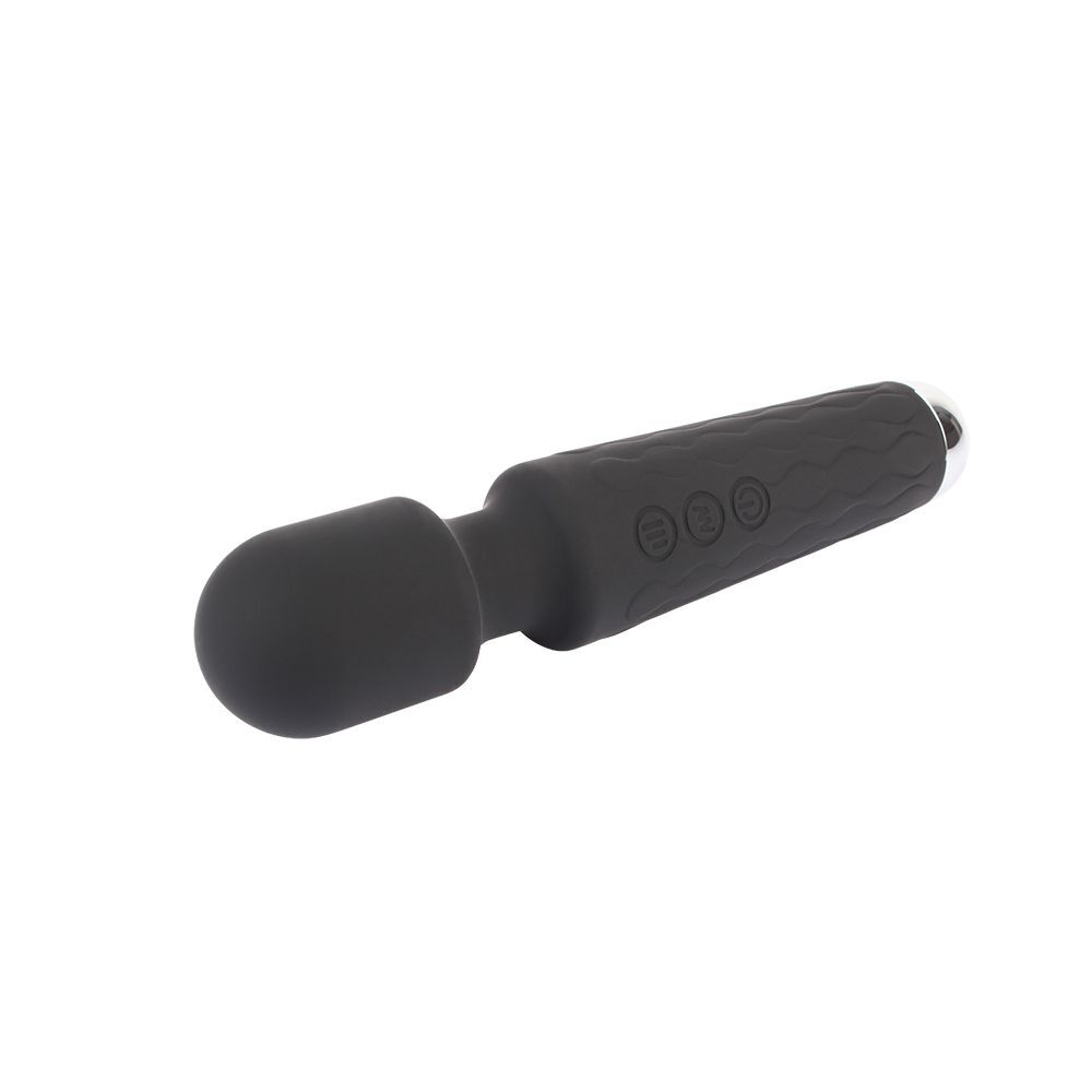 Черный жезловый вибратор Wacko Touch Massager - 20,3 см. (Цвет: черный)