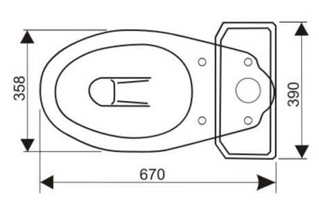 Унитаз-компакт "Элисса" чёрный Оскольская керамика