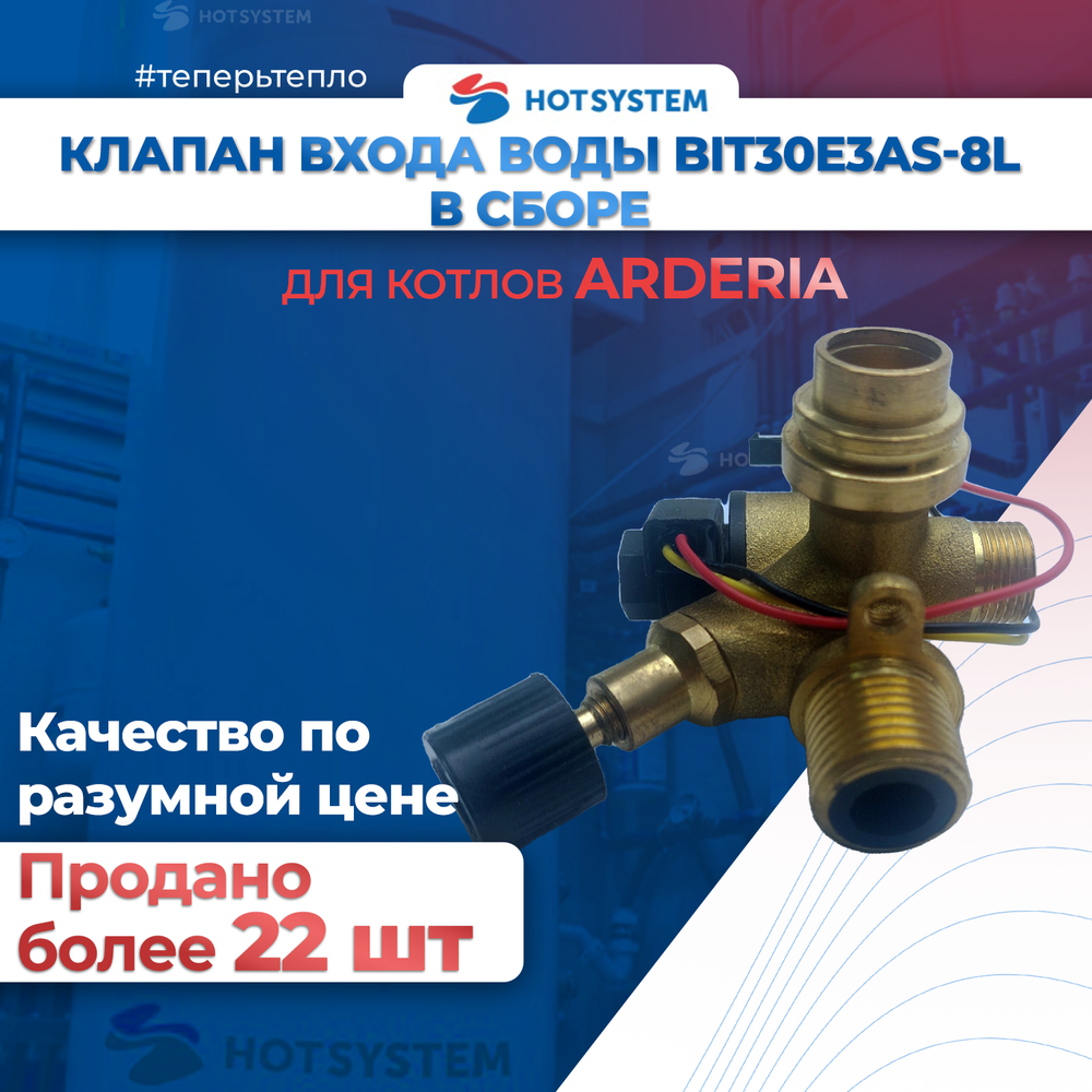 22013.0420-400 Клапан входа воды Arderia