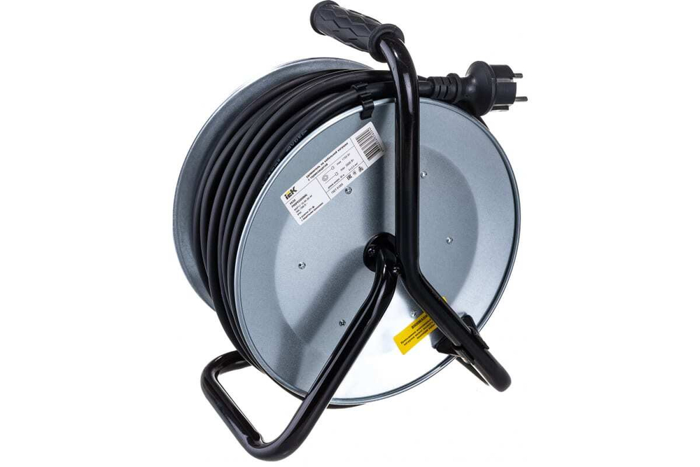 Удлинитель силовой на катушке металл. с термозащитой 4 места 3500Вт 30м КГ 3х2,5мм2 IP44 PROFESSIONAL IEK