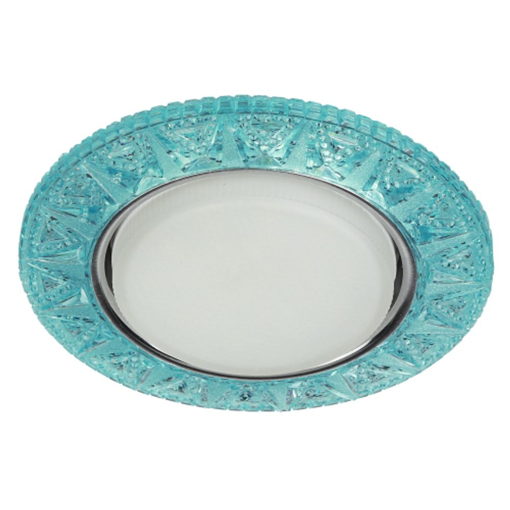 DK LD22 BL/WH Светильник ЭРА декор cо светодиодной подсветкой Gx53, голубой | Встраиваемые LED светильники