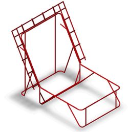 Батутная арена - наклонный модуль 6х3 метра - наклонная рама батута с опорами