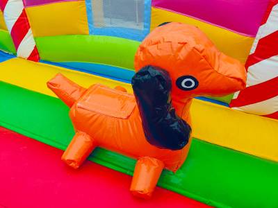 Коммерческий надувной батут «Парк развлечений», 14*6*7 м.