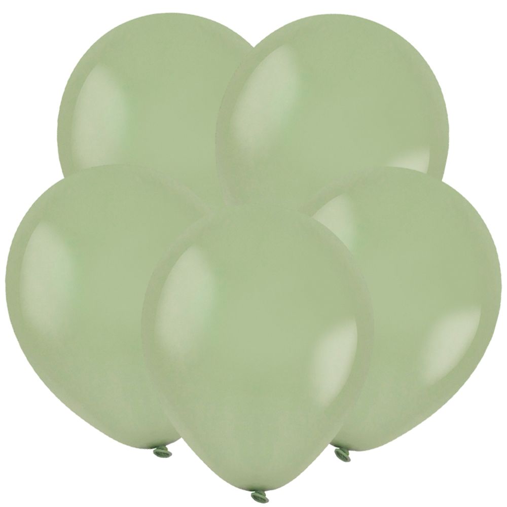 Шар (12"/30 см) Серо-зеленый, Пастель / Winter green 50 шт.