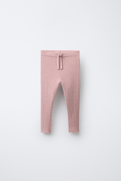 ZARA ЛЕГИНСЫ В РУБЧИК, РОЗОВЫЙ