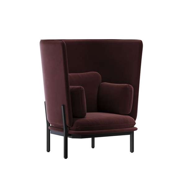 Stato Диван одноместный с высокой спинкой STA-01 Velutto 29/Металл Черный 1070*900*1200