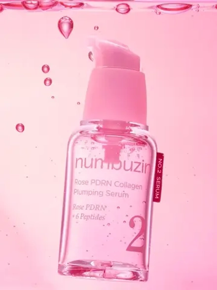 Numbuzin Увлажняющая сыворотка с ПДРН и пептидами для сияния кожи No.2 Rose PDRN Collagen Plumping Serum 30 мл