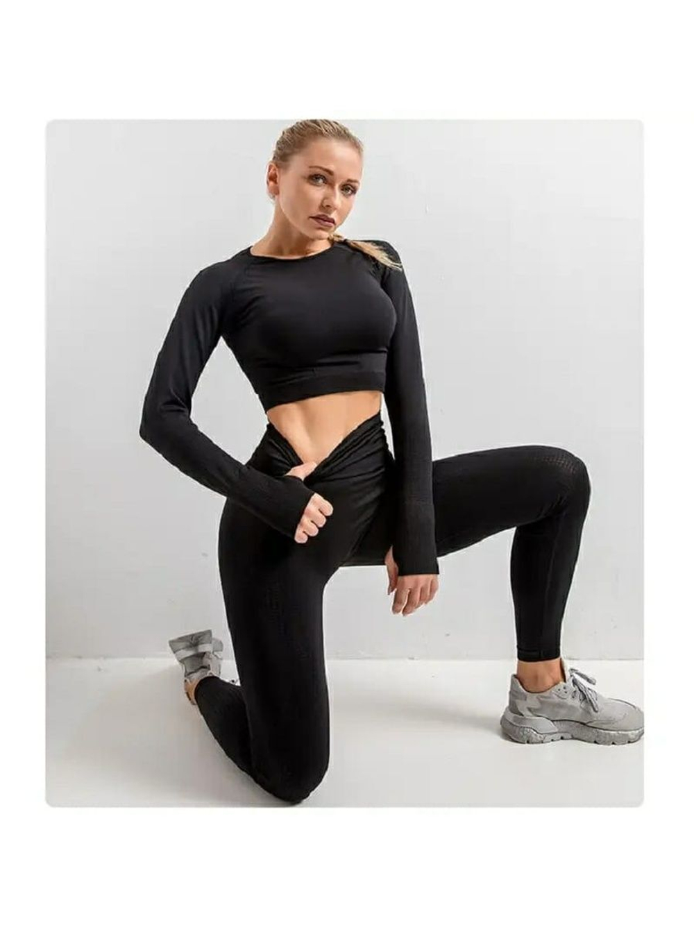 Бесшовный костюм для йоги, пилатеса