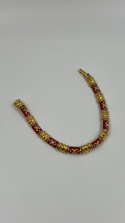 Браслет с красной эмалью Joan Rivers