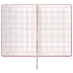 Блокнот в клетку с резинкой А5 (148x218 мм), 80 л., под кожу розовый BRAUBERG "Metropolis Special", 111579