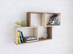 Полка навесная ПН-3, ясень шимо/дуб сонома