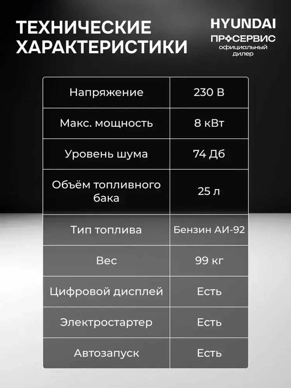 Генератор бензиновый Hyundai HHY 10050FE ATS 8 кВт, с встроенным блоком автозапуска и автоматической регуляцией напряжения, электростанция 99 кг