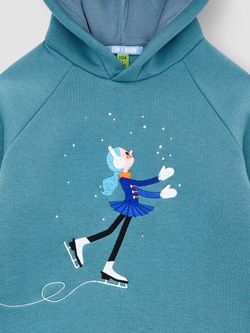 Худи серо-голубой ФИГУРИСТКА