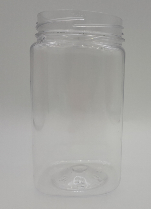 Банка 350 мл. с крышкой"Квадрат" (60шт.)