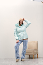 Куртка женская зимняя "Лео" мята