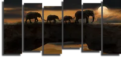 Модульная картина "Африканские слоны"