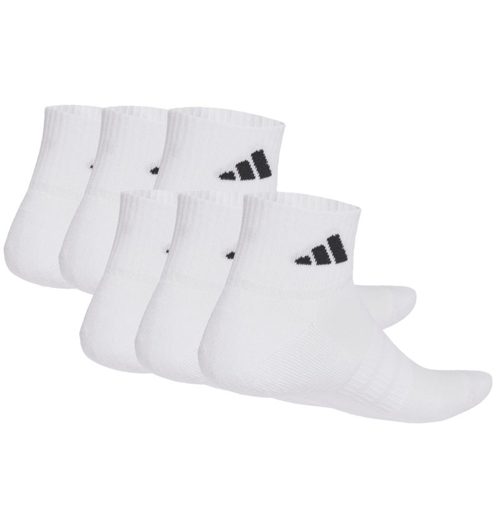 Теннисные носки Adidas Cushioned Essentials Ankle 6P - white/white/black