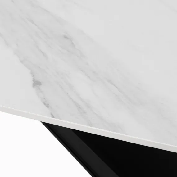 Раскладной стол Flormere 180-260x90 см, белая керамика