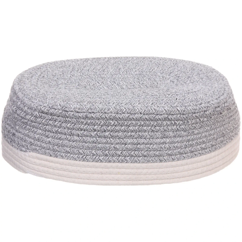 Корзинка плетёная интерьерная «ЭЛИНГАРТ», цвет серый/белый, 33*28*12см, (лейбл селфи)