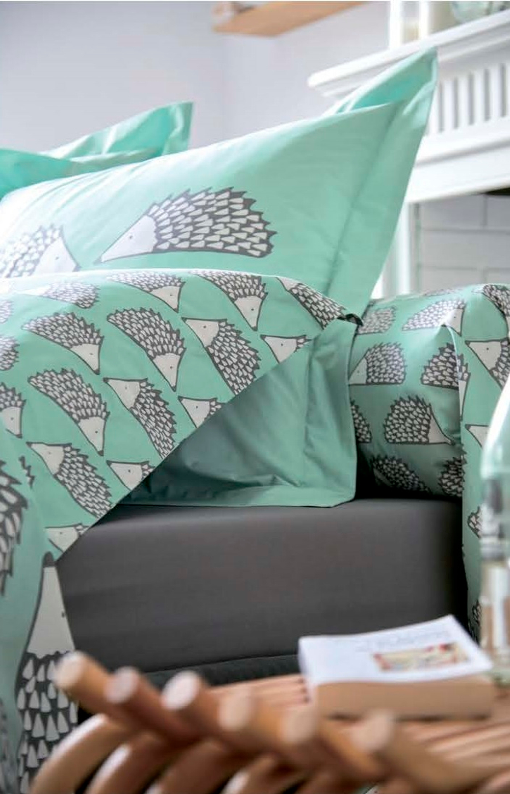 Постельное белье 1.5 спальное Blanc des Vosges Spike Aqua