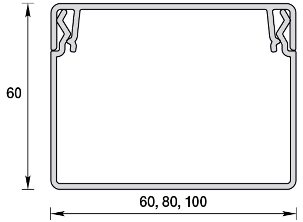 Кабельный короб Идеал ПВХ КБК 60х60 белый 2000 мм