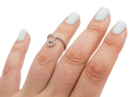 Фаланговое кольцо "Сердце"