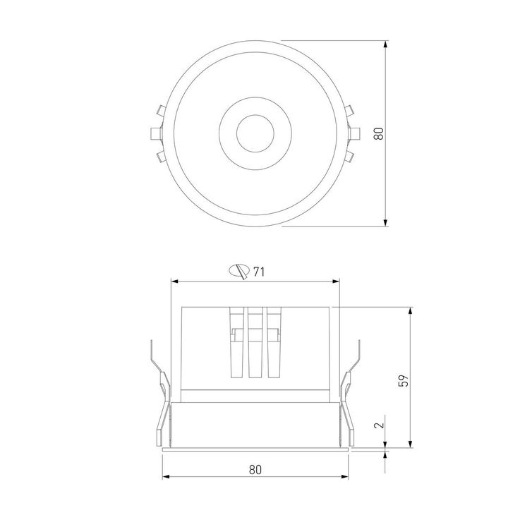 Встраиваемый светодиодный светильник Elektrostandard Forte 25071/LED a069411