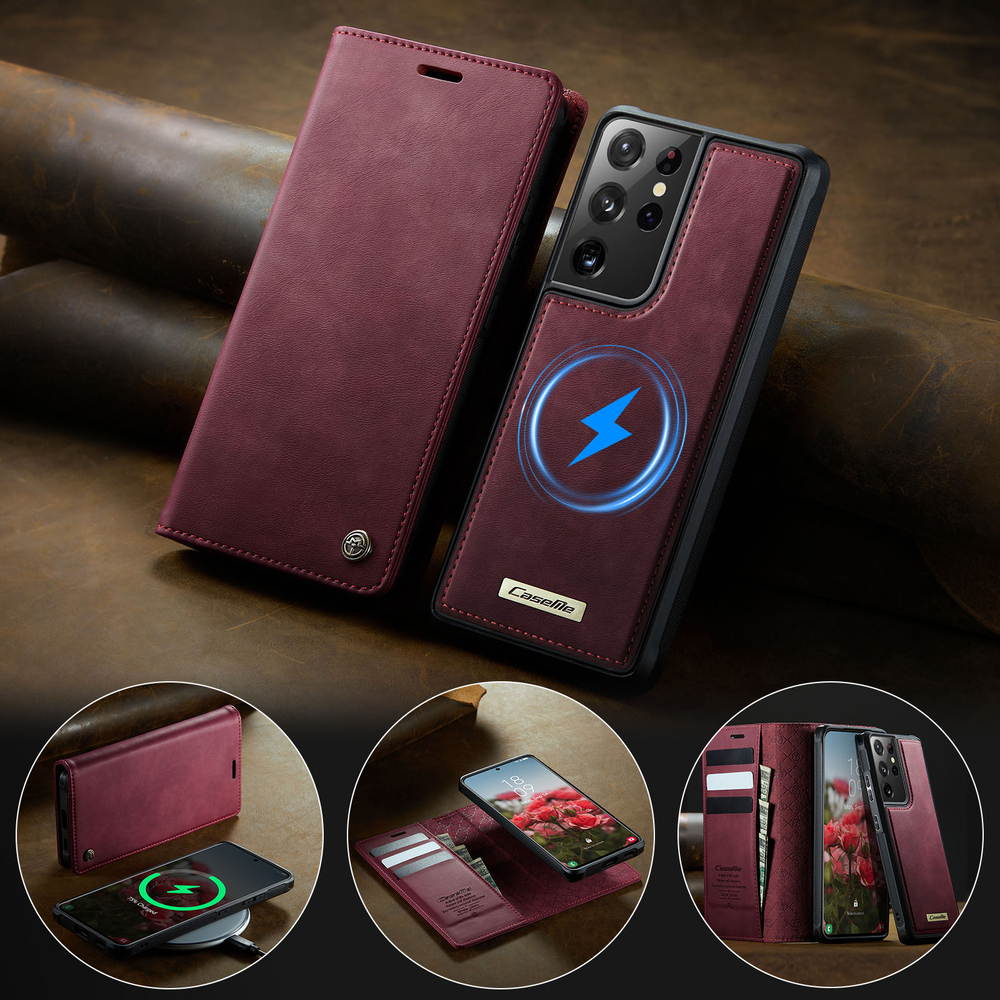 Чехол-кошелек CaseMe 2 in 1 MagSafe Samsung Galaxy S21 Ultra