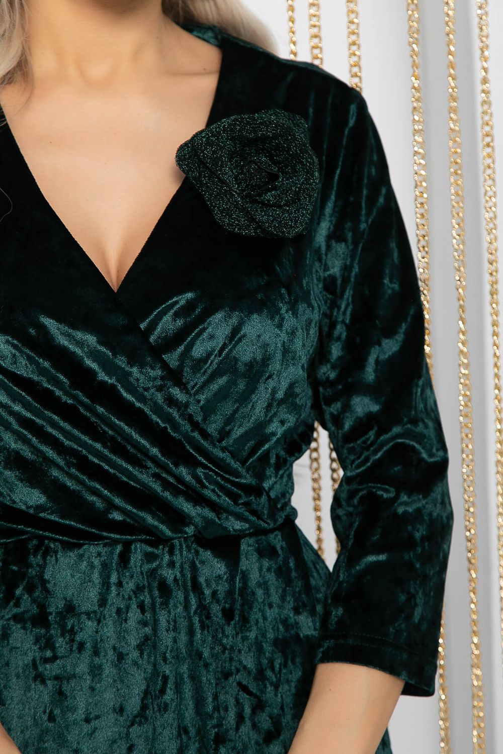 Платье Зимняя роза (зеленое) П12193-35 LT Collection