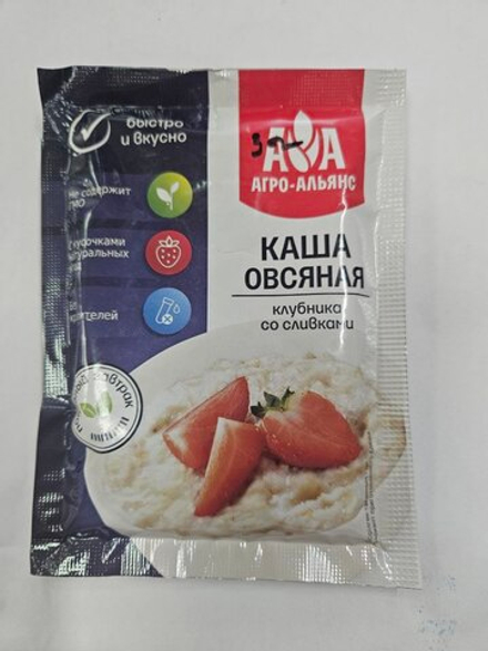 Каша овсяная клубника со сливками, Агро-Альянс