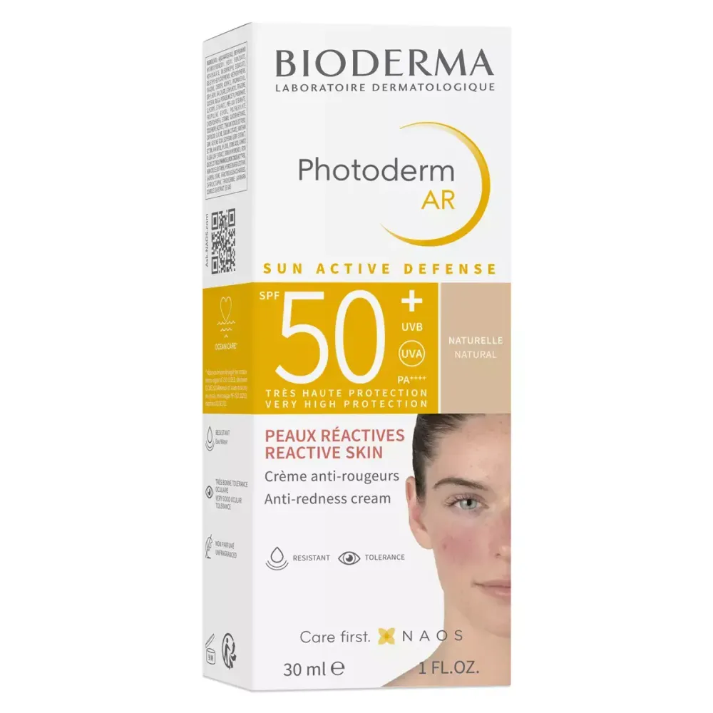 Солнцезащитный крем с тоном для кожи с покраснениями Bioderma Photoderm AR SPF50 - Natural