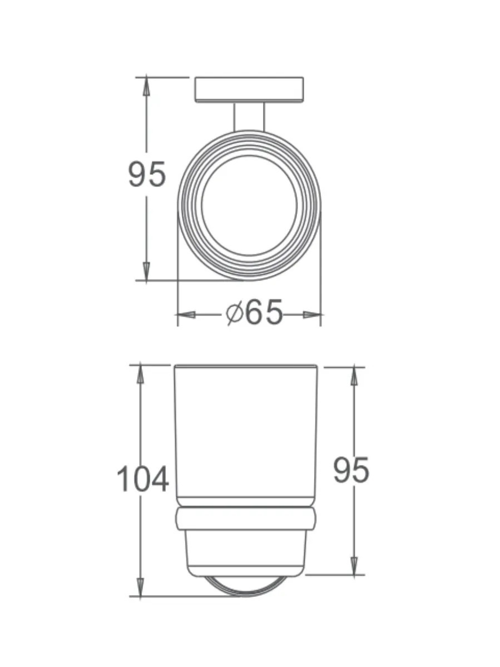 Стакан для зубных щеток Haiba HB8706