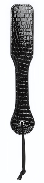 Черная шлепалка с узором под рептилию - 32 см. (Цвет: черный)