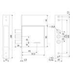 Замок Гардиан врезной 30.01( 8 сувальдный, 3 стержня 15,8 мм) (20) (00001551)