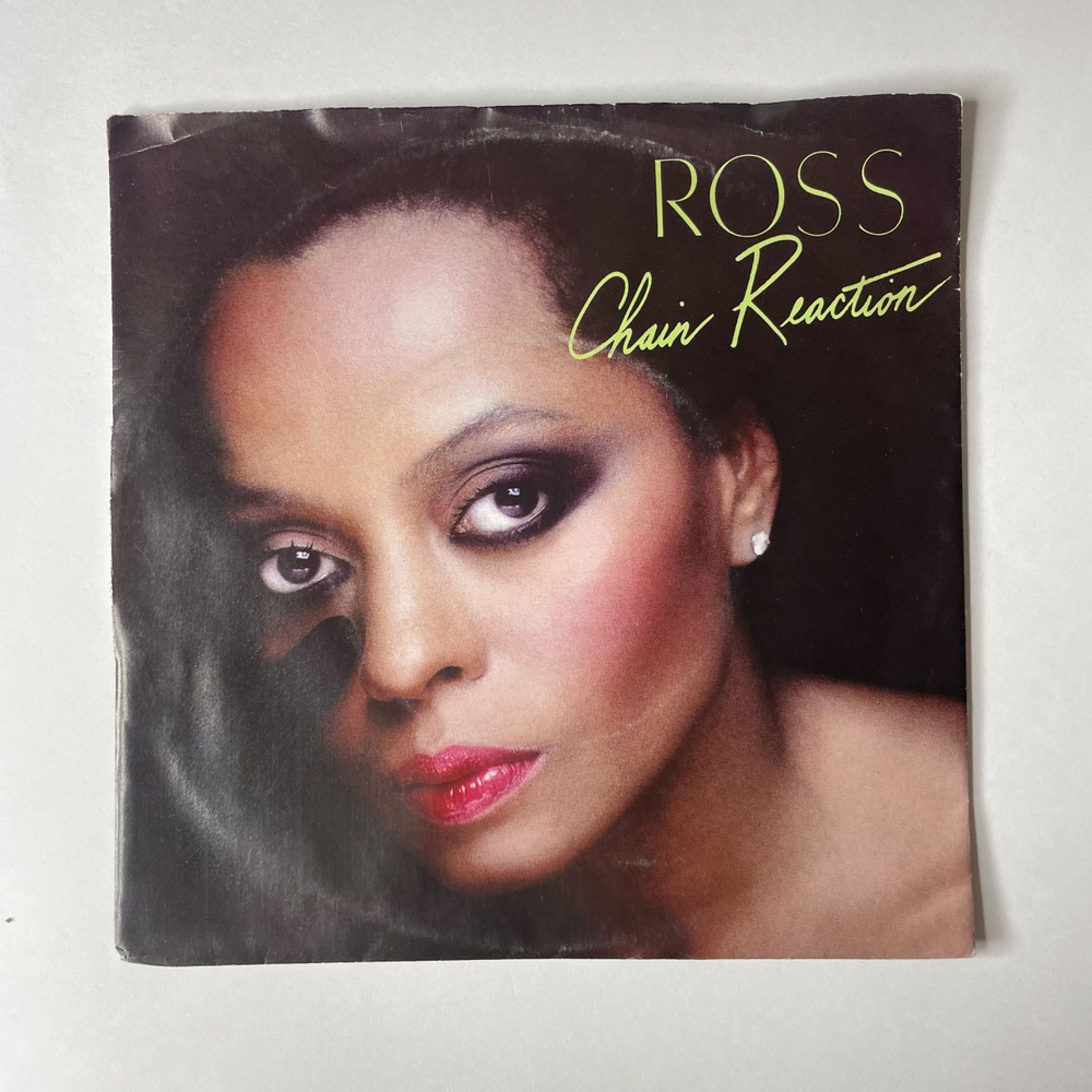 Винтажная виниловая пластинка 7 дюймов (маленькая пластинка) Diana Ross Chain Reaction (Holland 1985)