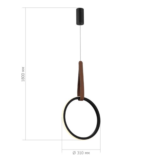 SL6131.403.12 Светильник подвесной ST-Luce Черный/Черный, Терракотовый LED 1*12W 4000K SHAPE