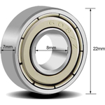 Подшипник 608 ZZ (8х22х7)