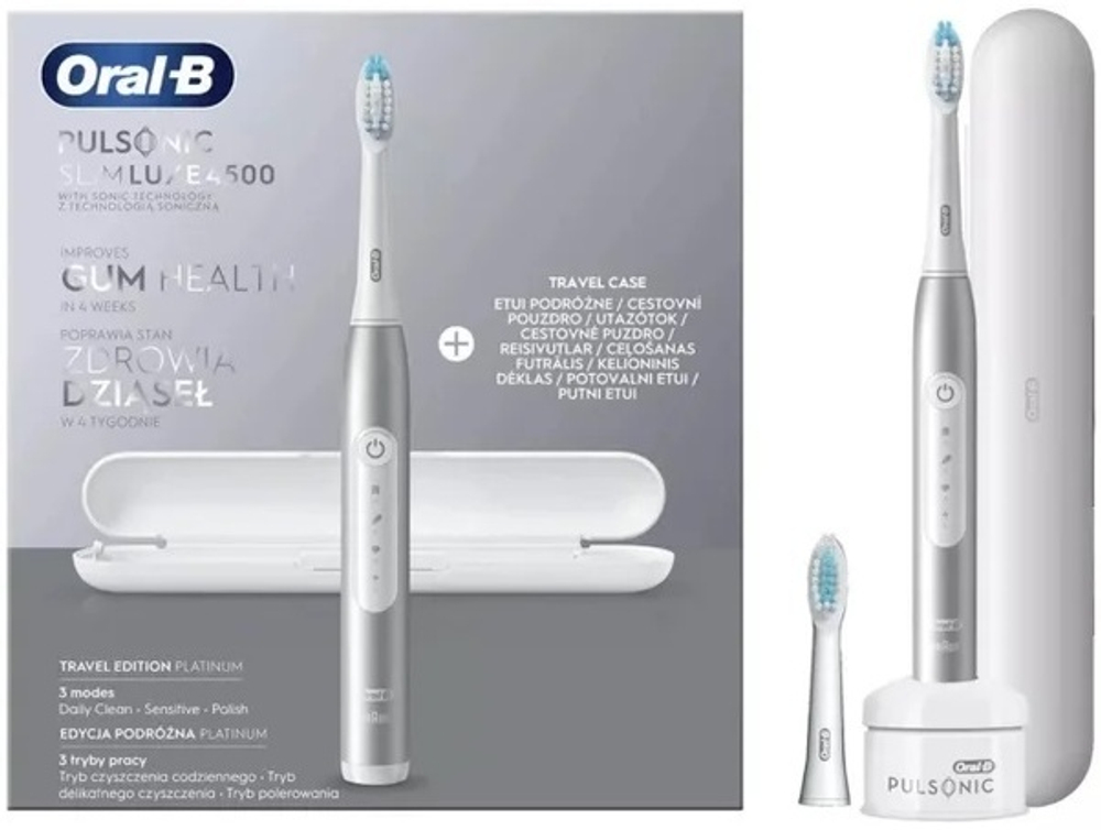Электрическая зубная щетка PULSONIC SLIM LUXE 4500 PLATINUM ORAL-B