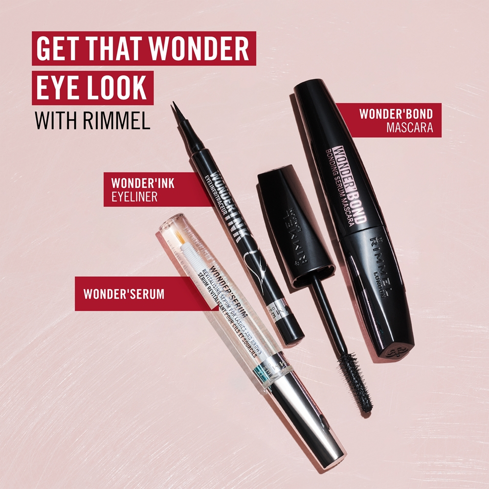 Rimmel Wonder Bond - Тушь для ресниц, утолщающая и удлиняющая тушь для ресниц для роста ресниц. оттенок Brown, 11 ml