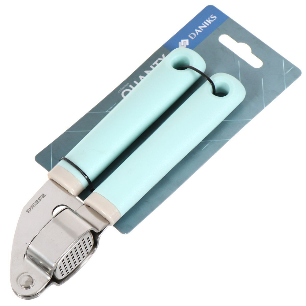 Пресс для чеснока нерж сталь, пластик ручка, навеска, Daniks, Кванти, YW-KT580-16