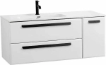 Тумба с раковиной Cezares ECO-CER-N 120 ECO-CER-N-1200-2C-1A-SO-BL белая глянцевая