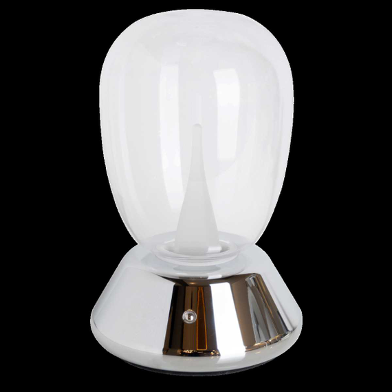 Настольная лампа диммируемая 10W 3000K прозрачный/хром Uovo III Lightstar 807904